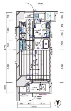 メインステージ立川Vの間取り図