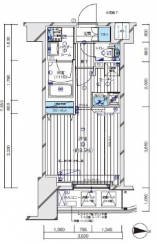 メインステージ板橋EASTの間取り図