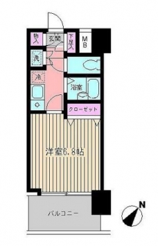 ビイルーム新宿の間取り図