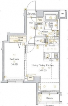 プレール・ドゥーク錦糸町Vの間取り図