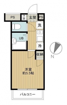 スカイコート新宿落合第6の間取り図