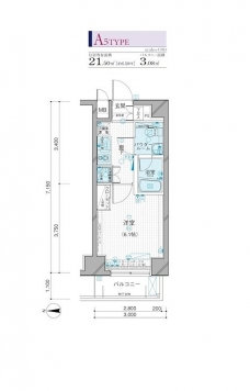 メインステージ錦糸町の間取り図