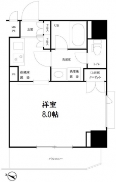 ルーブル市ヶ谷の間取り図