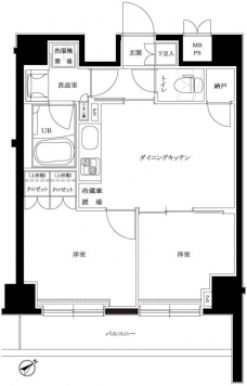 ルーブル目黒不動前の間取り図