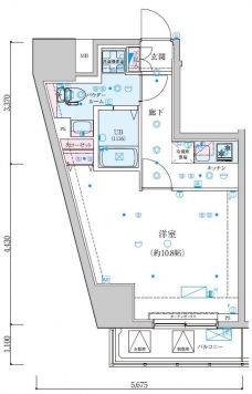 GENOVIA渋谷笹塚skygardenの間取り図
