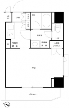 ルーブル市ヶ谷の間取り図