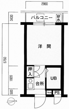 メインステージ幡ヶ谷駅前の間取り図