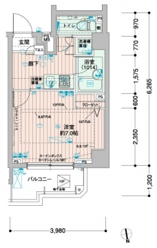 メインステージ浜松町の間取り図