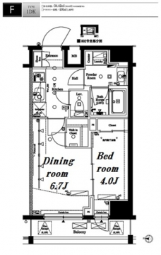 アクサス渋谷初台の間取り図