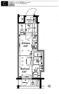 アクサス渋谷初台の間取り図