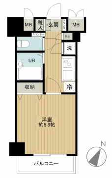 トーシンフェニックス初台の間取り図