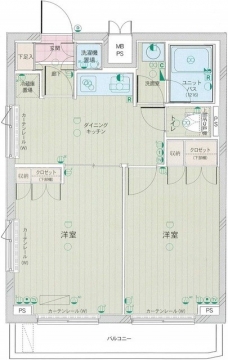 ルーブル中野新橋弐番館の間取り図