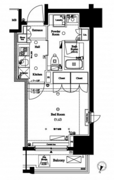 アクサス初台の間取り図