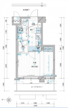 メインステージ錦糸町VIエグザの間取り図