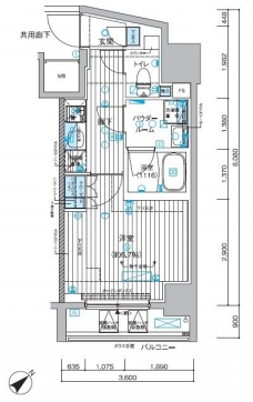 メインステージ押上Vの間取り図