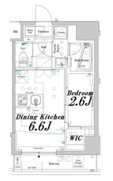 アクサス駒込アジールコートの間取り図