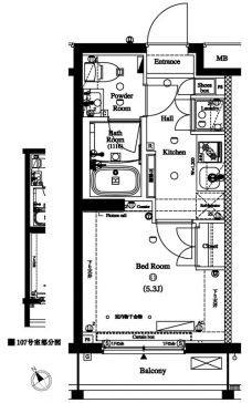 アークマーク目黒不動前の間取り図