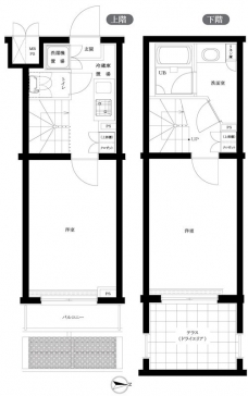 ルーブル早稲田六番館の間取り図