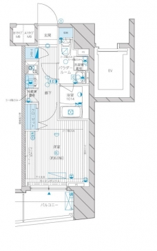 メインステージ八幡山の間取り図