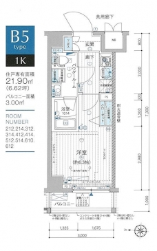 メインステージ武蔵小杉の間取り図