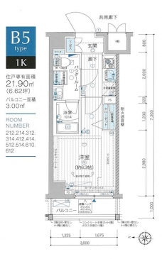 メインステージ武蔵小杉の間取り図