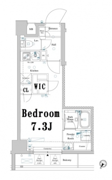 アクサス文京千駄木の間取り図