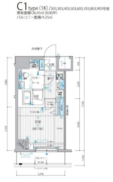 メインステージ三ノ輪IIIの間取り図