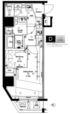 アクサス渋谷初台の間取り図