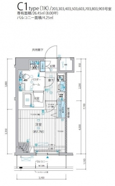 メインステージ三ノ輪IIIの間取り図