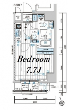 メインステージ若松河田の間取り図