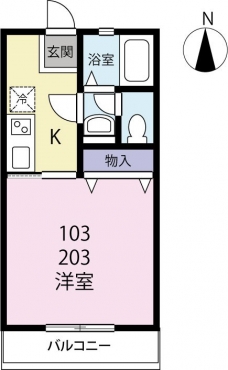 カトル セゾンの間取り図