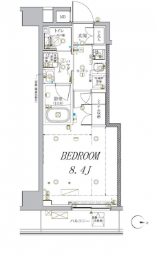クレイシア新宿中落合の間取り図