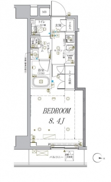 クレイシア新宿中落合の間取り図