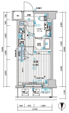 メインステージ千住中居町の間取り図