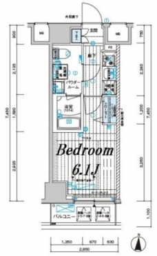 メインステージ千住中居町の間取り図