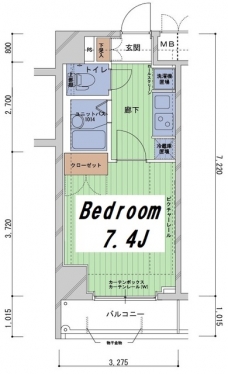 メインステージ神田駅前の間取り図