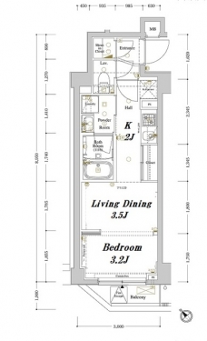 アークマーク王子本町の間取り図