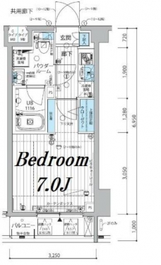 メインステージ三田アーバンスクエアの間取り図