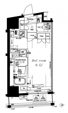 アークマーク八幡山の間取り図