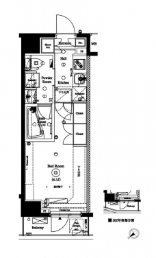 アクサス武蔵小山アジールコートの間取り図