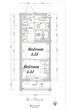 アークマーク中野坂上の間取り図