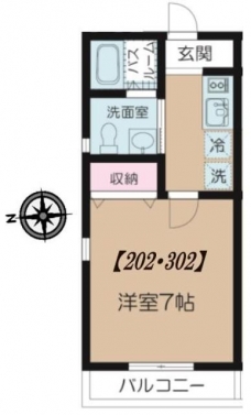 板橋区富士見町マンションの間取り図