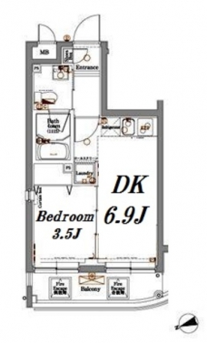 アクサス等々力の間取り図