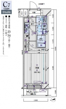 メインステージ府中中河原駅前の間取り図