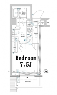 アクサス文京千駄木の間取り図