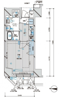 メインステージ亀戸IVの間取り図
