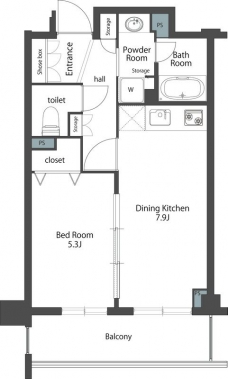 イーリスコート桜上水の間取り図