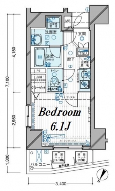 メインステージ目黒IIの間取り図