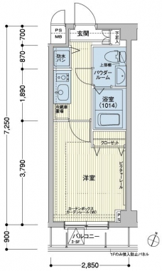 メインステージ多摩川の間取り図