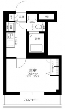 ユナイテッドグロー高田馬場の間取り図